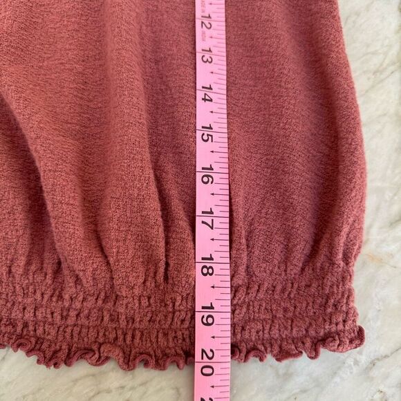MADEWELL Texture & Thread Smocked Bell Sleeve top Shirt 100% cotton Size XS - Picture 7 of 7
